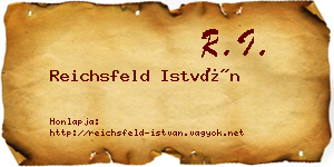 Reichsfeld István névjegykártya